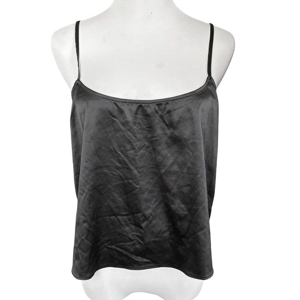 SKIMS Satin Sleep Tank Size Small Black Onyx
